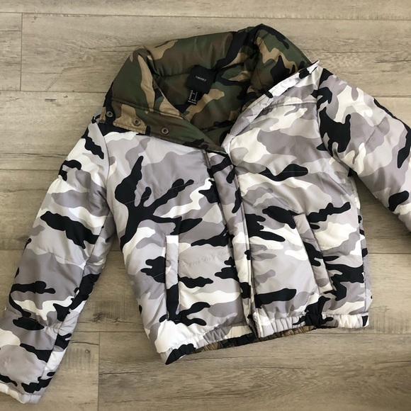 camo puffer jacket forever 21
